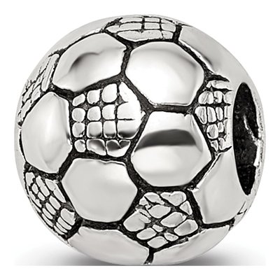 Sterling Silver Kids Soccer Ball Bead