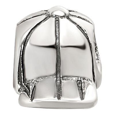 Sterling Silver Baseball Cap Bead – view 5