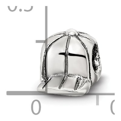 Sterling Silver Baseball Cap Bead – view 8