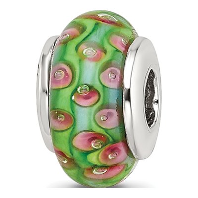 Sterling Silver Kids Hand-Blown Glass Bead