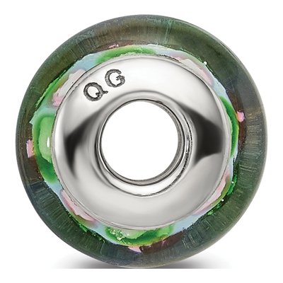 Sterling Silver Kids Blue Hand-Blown Glass Bead – view 4