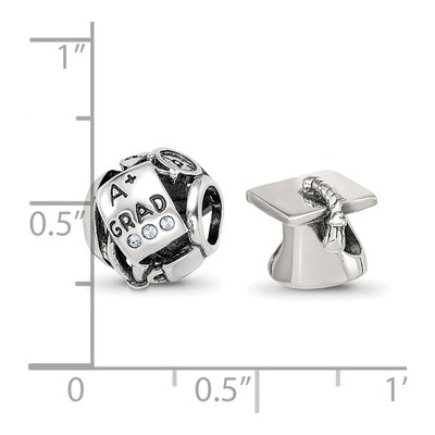 Sterling Silver Graduation Boxed Set Bead – view 6