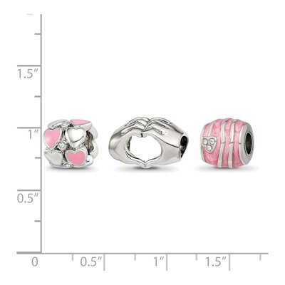 Sterling Silver Hearts of Love Set Bead – view 5