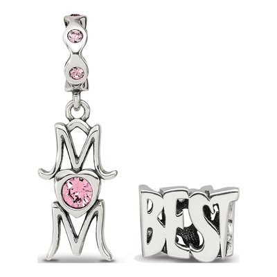 Sterling Silver Best Mom Set Bead – view 3
