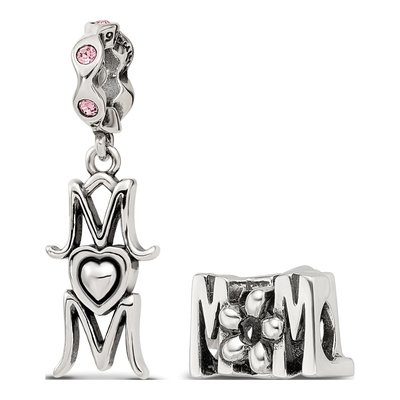 Sterling Silver Best Mom Set Bead – view 4