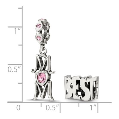 Sterling Silver Best Mom Set Bead – view 6