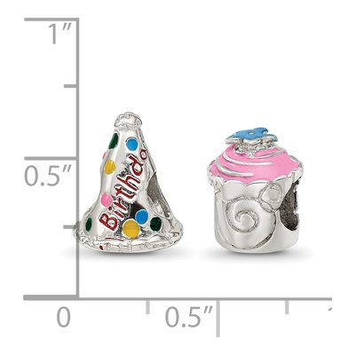 Sterling Silver Happy Birthday Set Bead – view 5