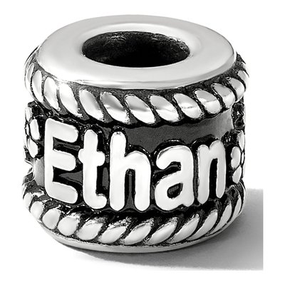 Sterling Silver Personalized Rope Flower Bead – view 8