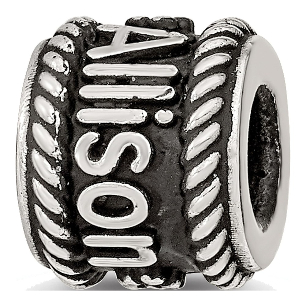 Sterling Silver Personalized Rope Flower Bead