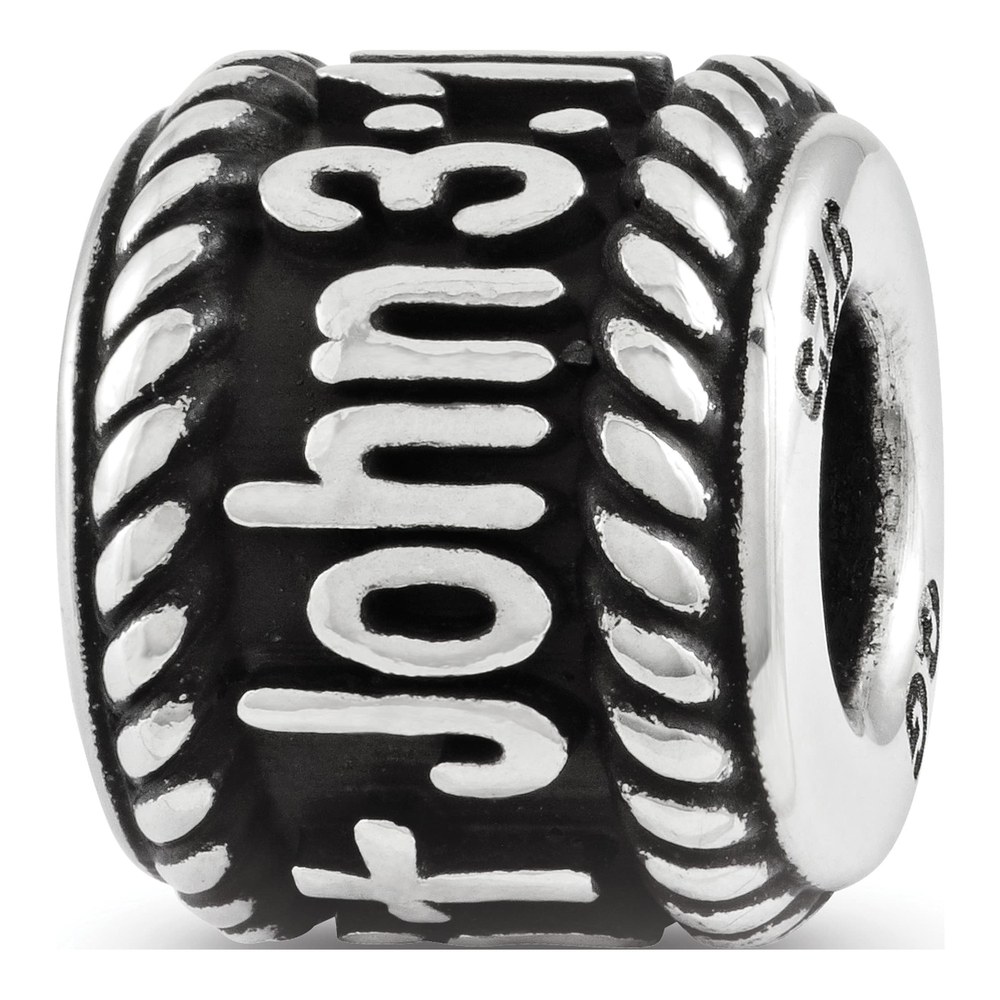Sterling Silver Personalized Cross Bead