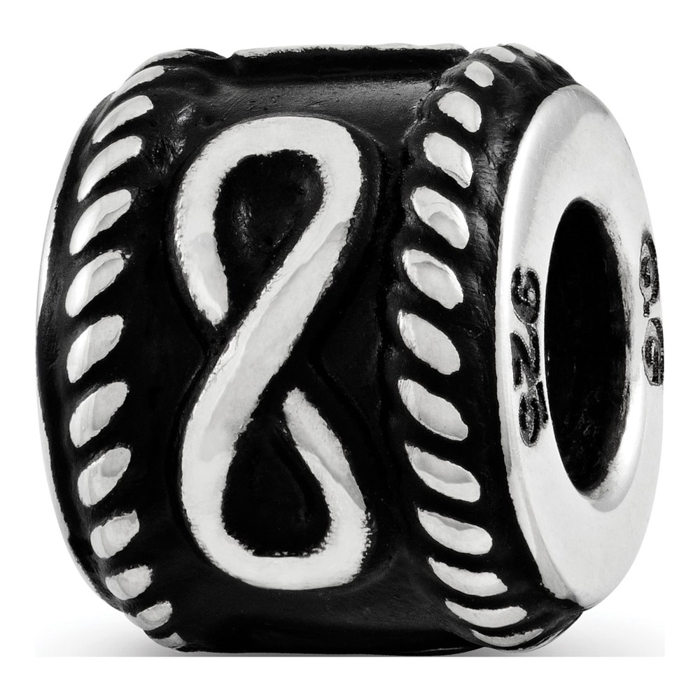 Sterling Silver Personalized Rope Infinity Bead