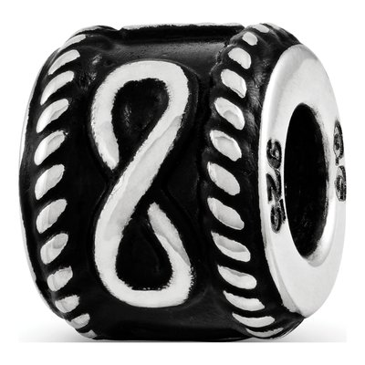 Sterling Silver Personalized Rope Infinity Bead