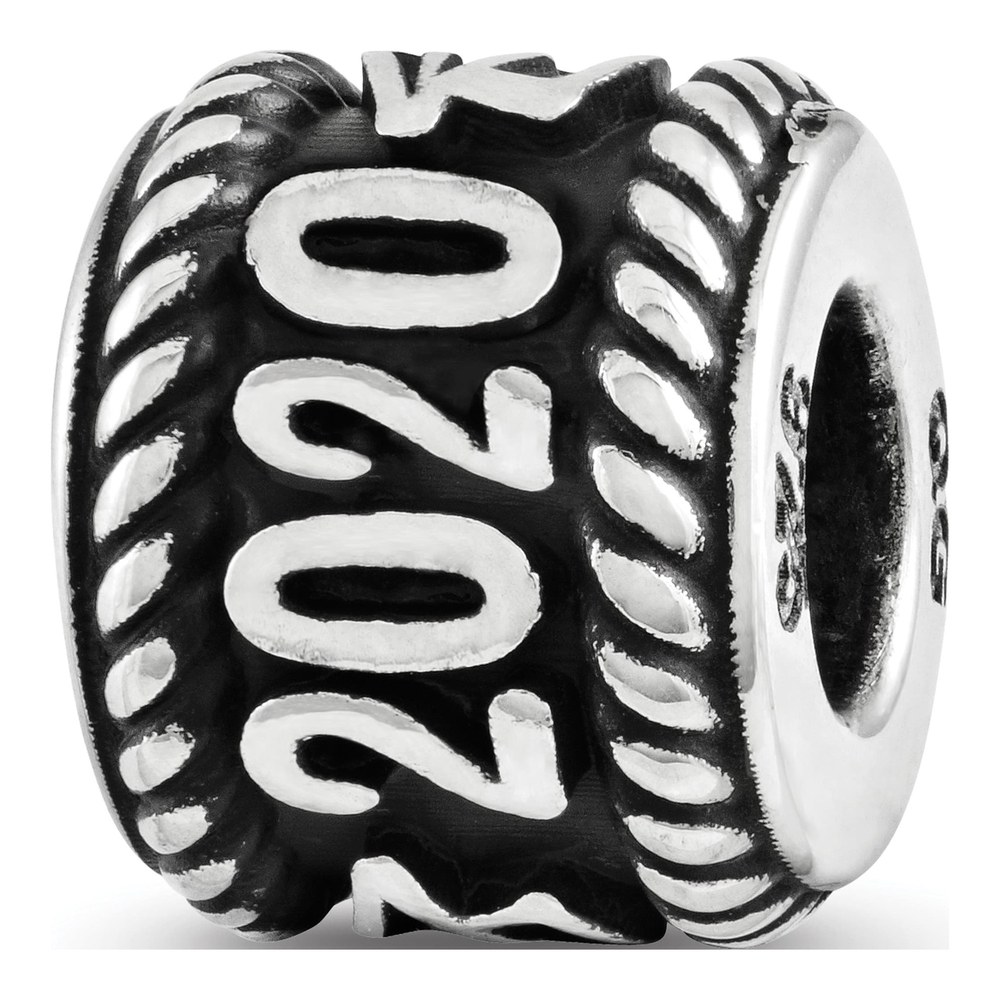 Sterling Silver Grad Cap Personalized Bead
