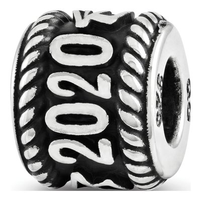 Sterling Silver Grad Cap Personalized Bead