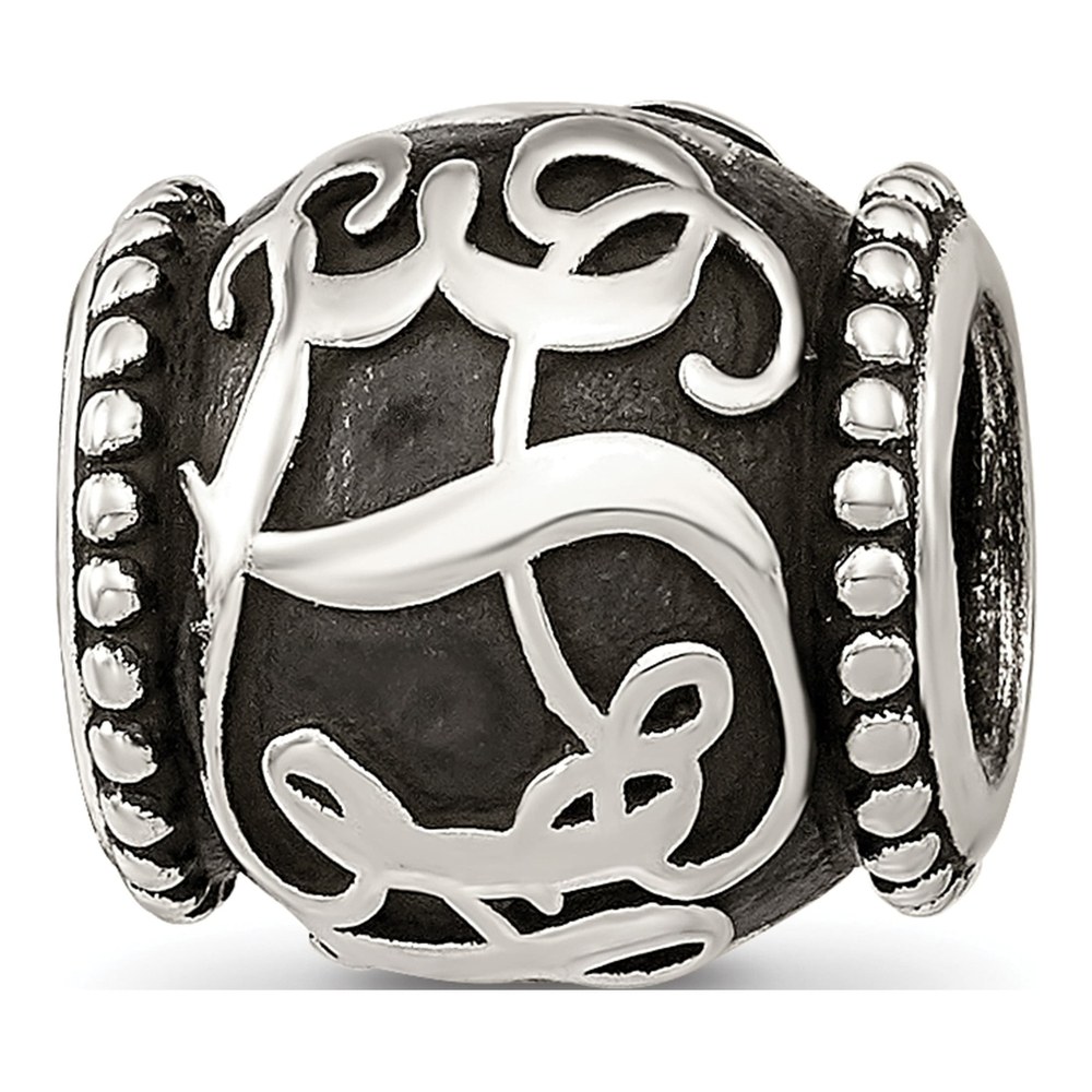 Sterling Silver Personalized Monogram Bead