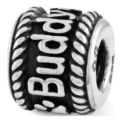 Sterling Silver Personalized Paw Print Bead – view 3
