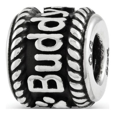 Sterling Silver Personalized Paw Print Bead – view 4
