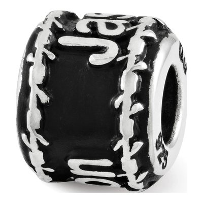 Sterling Silver Personalized Barbed Wire Bead – view 4