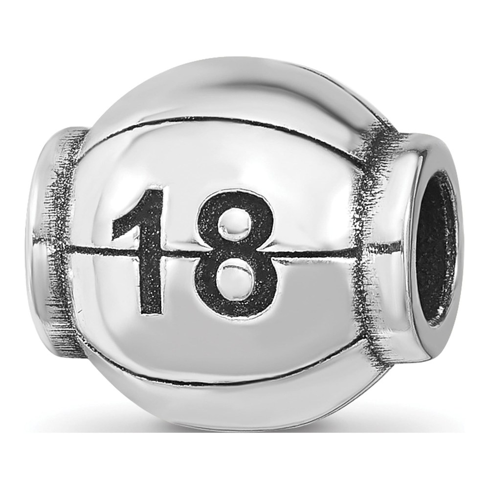 Sterling Silver Personalized Basketball Bead