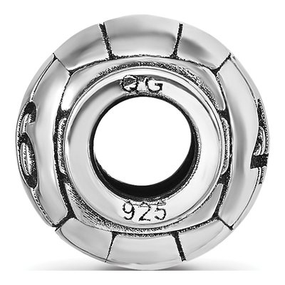 Sterling Silver Personalized Volleyball Bead – view 2