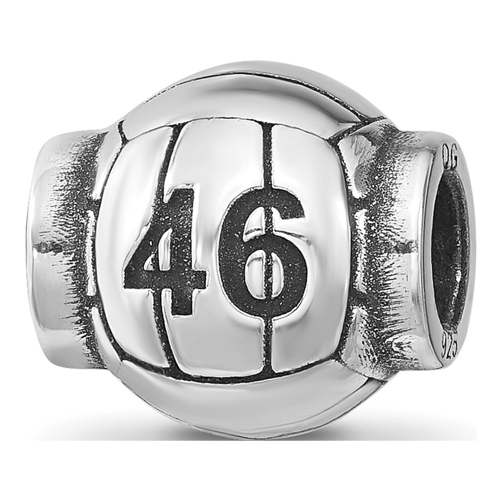 Sterling Silver Personalized Volleyball Bead
