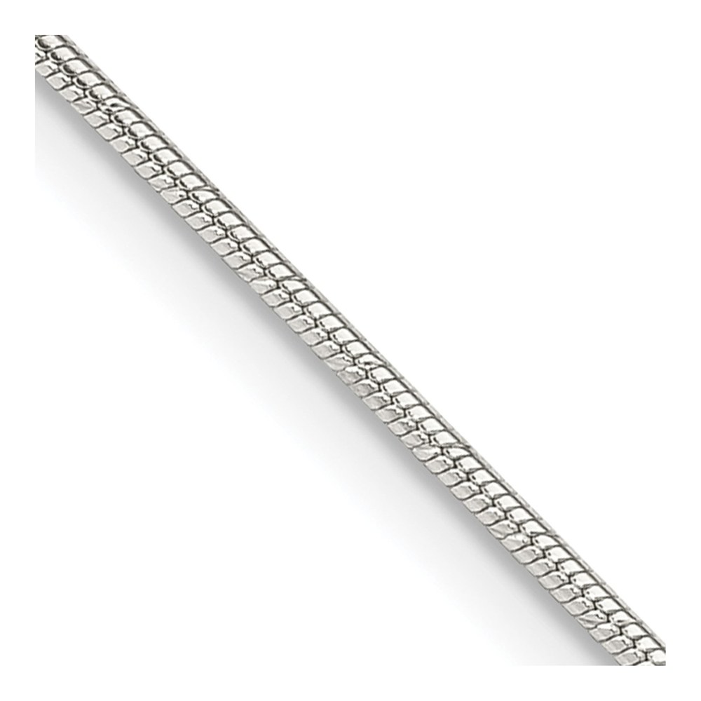 24 Inch Sterling Silver 1.2mm Patterned Diamond-Cut Snake Chain Necklace with Lobster Clasp