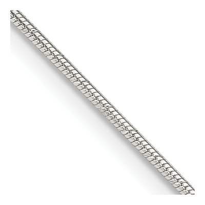 Sterling Silver 1.2mm Diamond-Cut Snake Chain