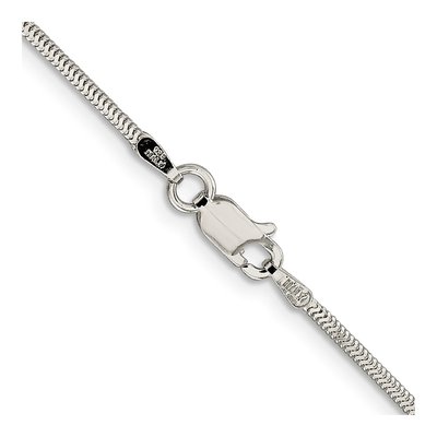 Sterling Silver 1.5mm Diamond-Cut Flat Snake Chain – view 3