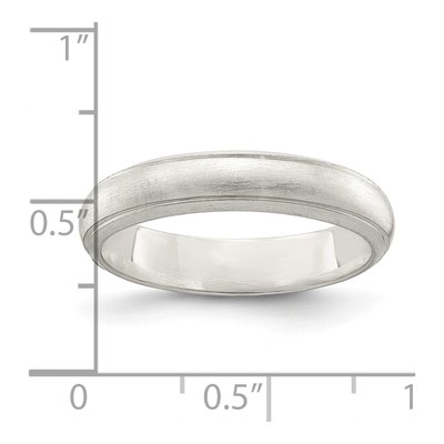 Sterling Silver 4mm Half Round Wedding Band – view 4