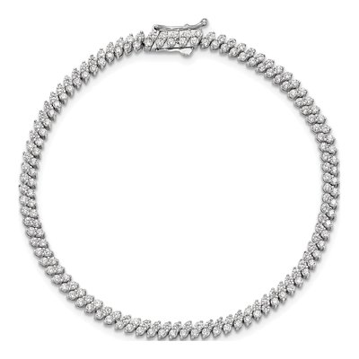 Sterling Silver CZ Tennis Bracelet – view 4