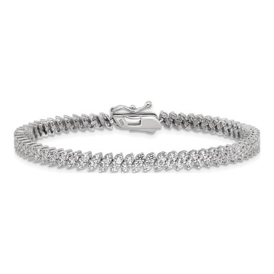 Sterling Silver CZ Tennis Bracelet – view 3