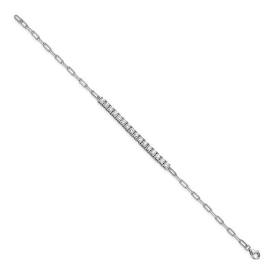 Sterling Silver CZ Paperclip Link Bracelet – view 2