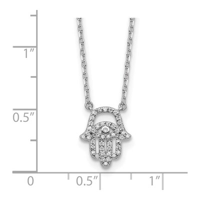 Sterling Silver CZ Chamseh Necklace – view 5