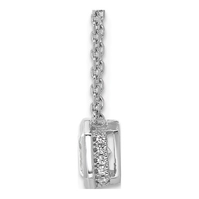 Sterling Silver CZ Square Necklace – view 4