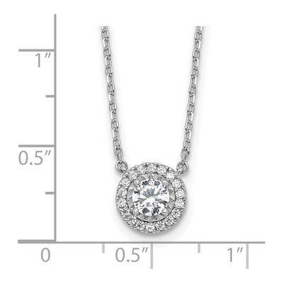 Sterling Silver CZ 19-Stone Necklace – view 5