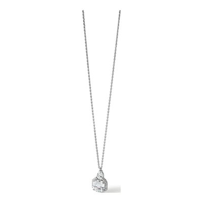 Sterling Silver CZ Teardrop Necklace – view 5