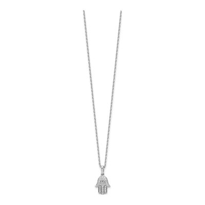 Sterling Silver CZ Shimmer 28-Stone Necklace – view 3