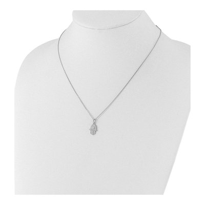 Sterling Silver CZ Shimmer 28-Stone Necklace – view 4