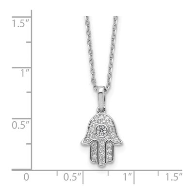Sterling Silver CZ Shimmer 28-Stone Necklace – view 5