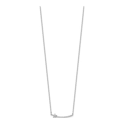 Sterling Silver CZ Star Necklace – view 3