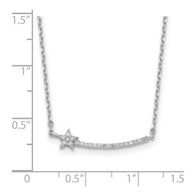 Sterling Silver CZ Star Necklace – view 5