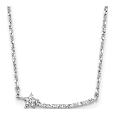 Sterling Silver CZ Star Necklace