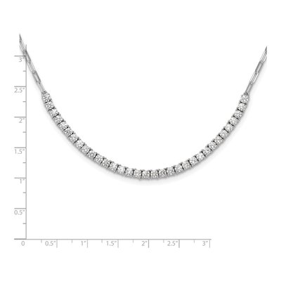 Sterling Silver CZ Paperclip Necklace – view 5