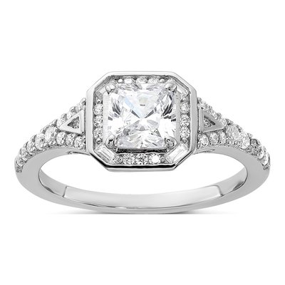 Sterling Silver CZ Sparkle Ring