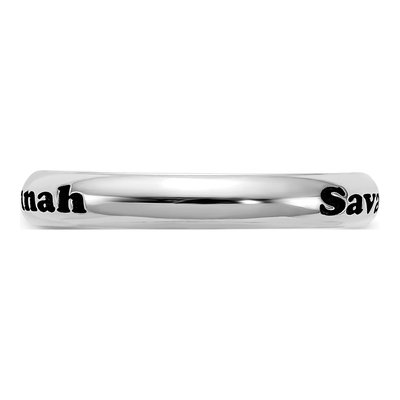 Sterling Silver Personalized Stackable Ring – view 3