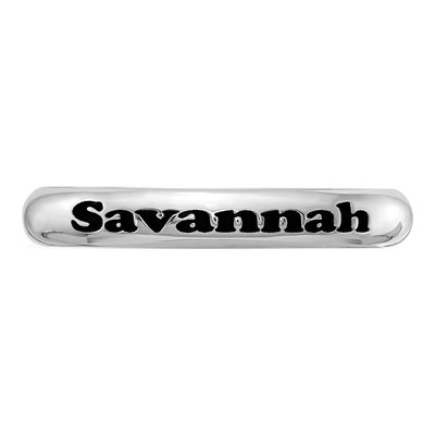 Sterling Silver Personalized Stackable Ring – view 4