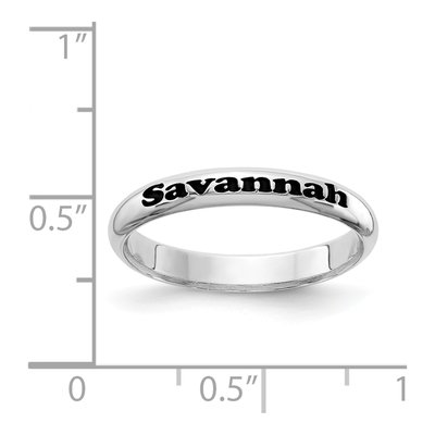 Sterling Silver Personalized Stackable Ring – view 5