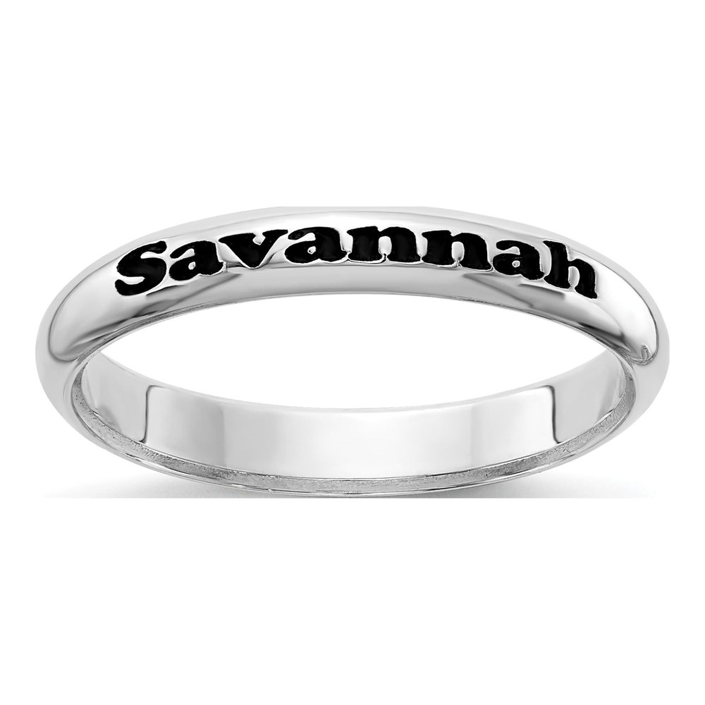 Sterling Silver Personalized Stackable Ring