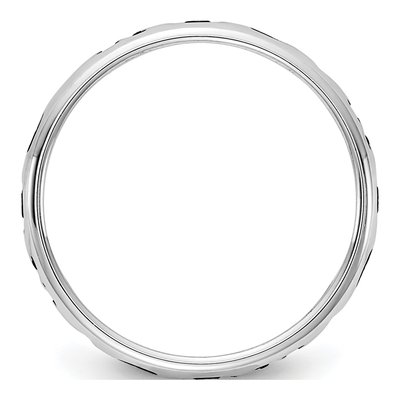Sterling Silver Personalized Heart Stackable Ring – view 4