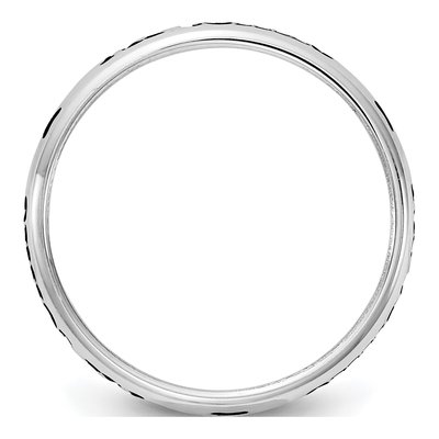 Sterling Silver Personalized Paw Print Stackable Ring – view 4